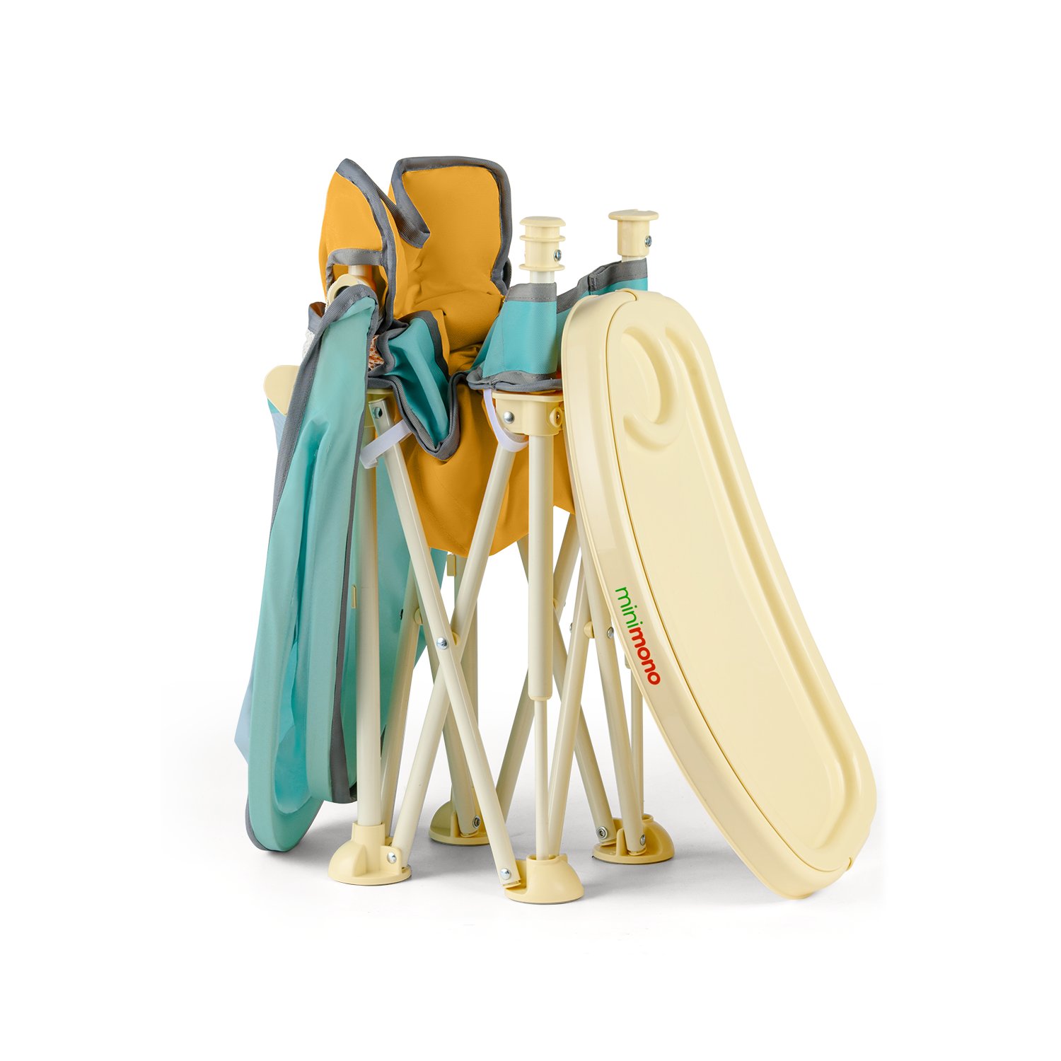 Minimono PlusUp Tenteli Portatif  Mama Sandalyesi, Sarı & Yeşil Kategorisiz Minimono