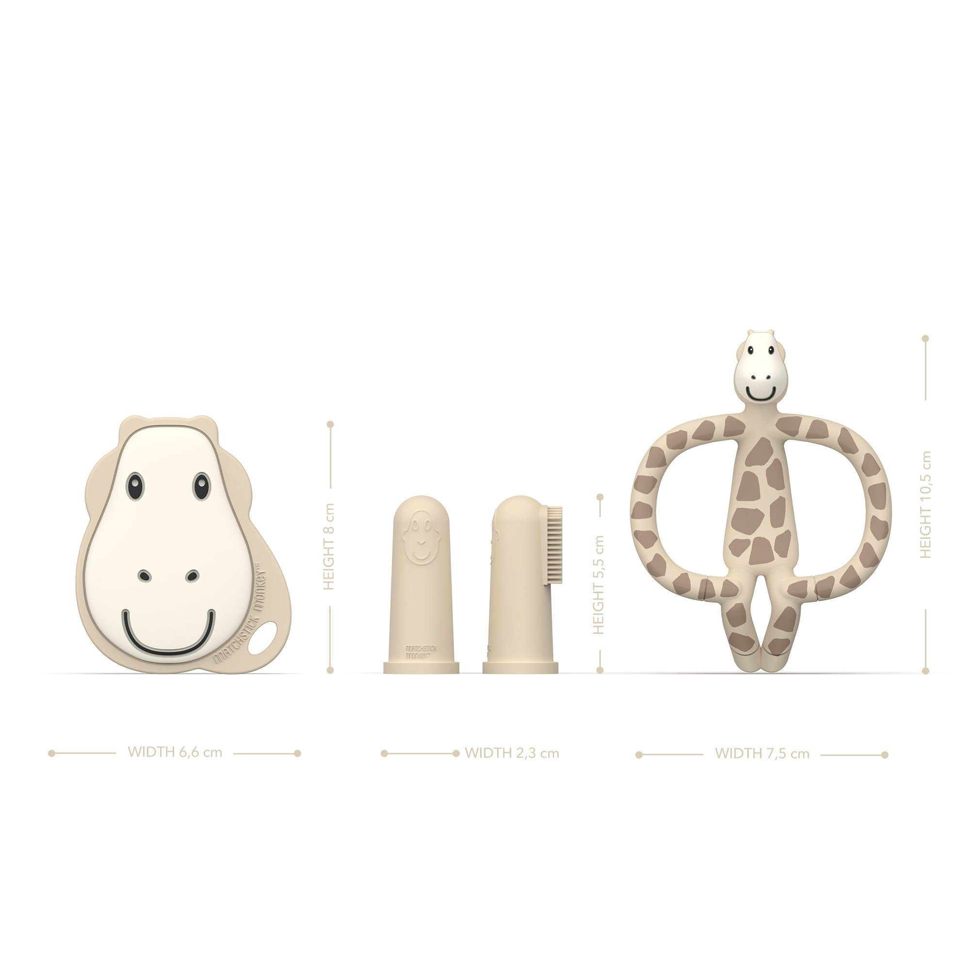 Matchstick Monkey ''İlk Dislerim'' Silikon Diş Kaşıyıcı Baslangic Seti, Giraffe Kategorisiz Matchstick Monkey