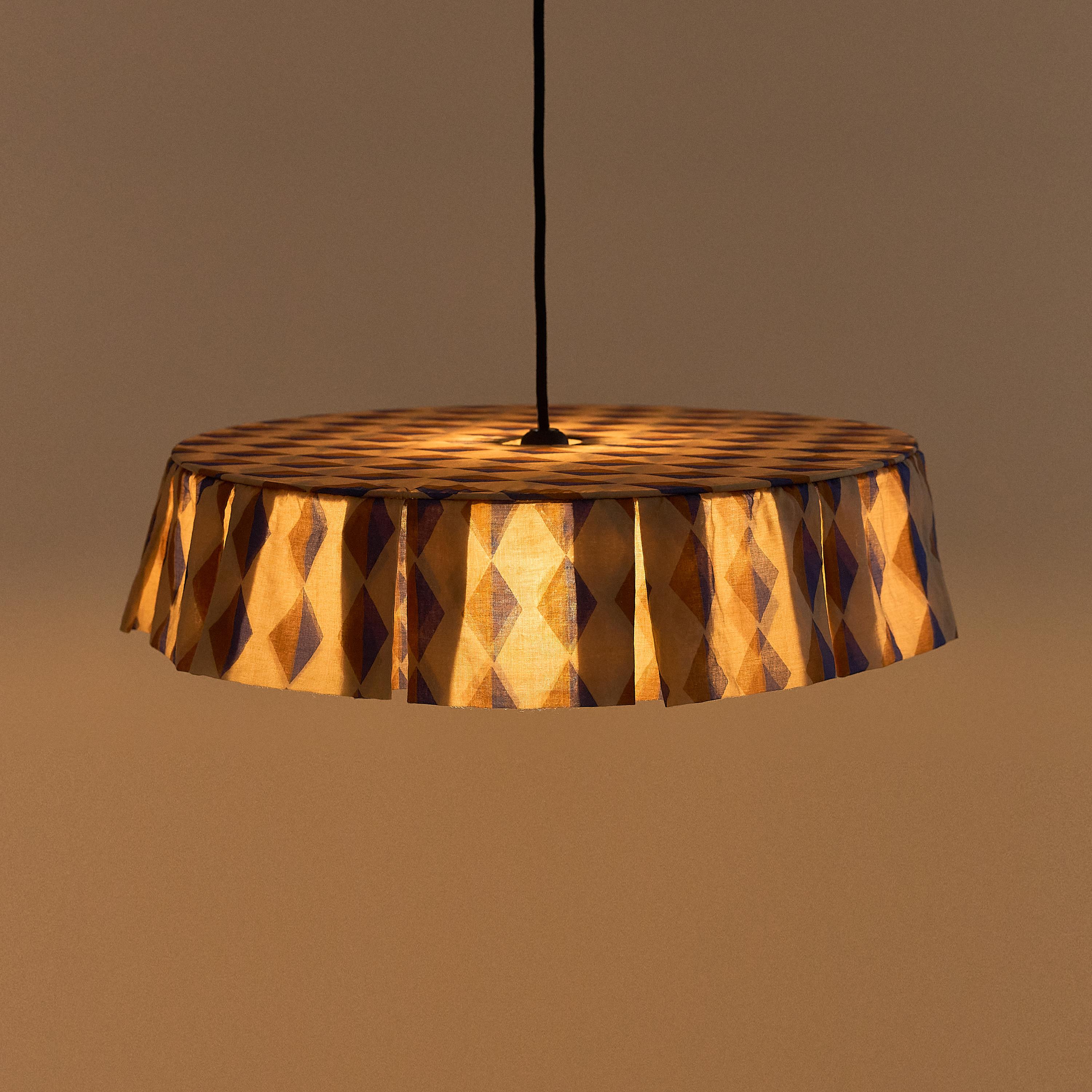 Vibes Aydınlatma Şapkası, 50cm çap, Brown Blue Harlequin Kategorisiz NOBODINOZ