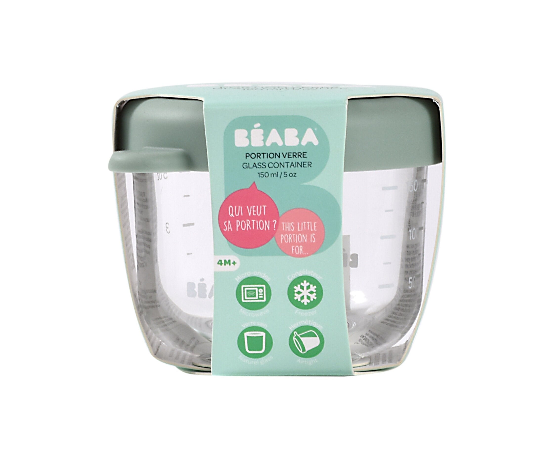 Beaba Bebek cam mama kavanozu 150 ml, Sage Green Kategorisiz Beaba