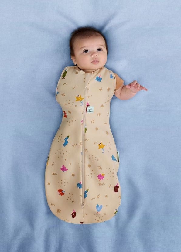 Ergopouch Organik Pamuklu Kundak (1.0 TOG) Birthday Blobs Uyku Tulumları Ergopouch