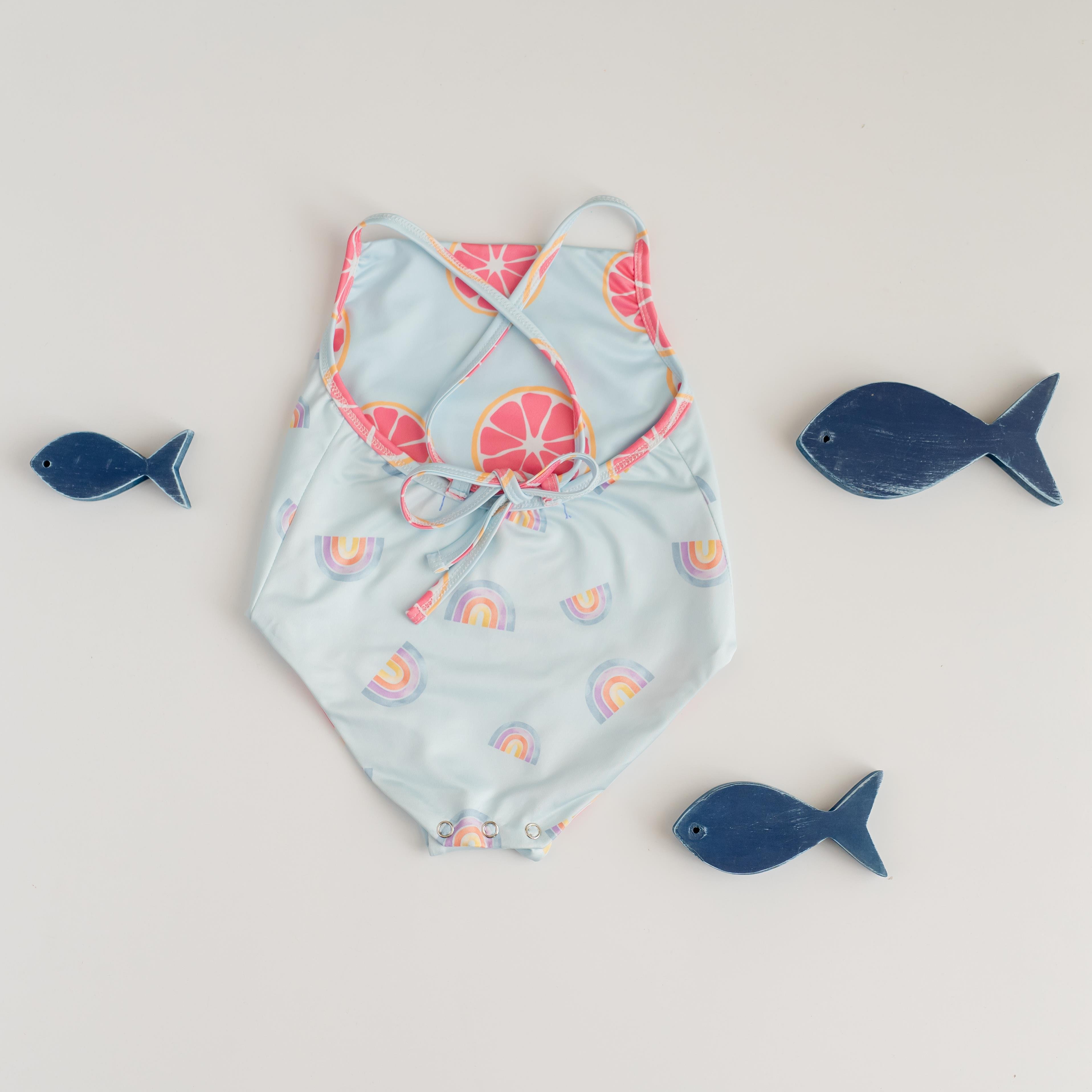 Çift Taraflı Çıtçıtlı Mayo,Gökkuşağı- Greyfurt Kategorisiz Mama Yoyo