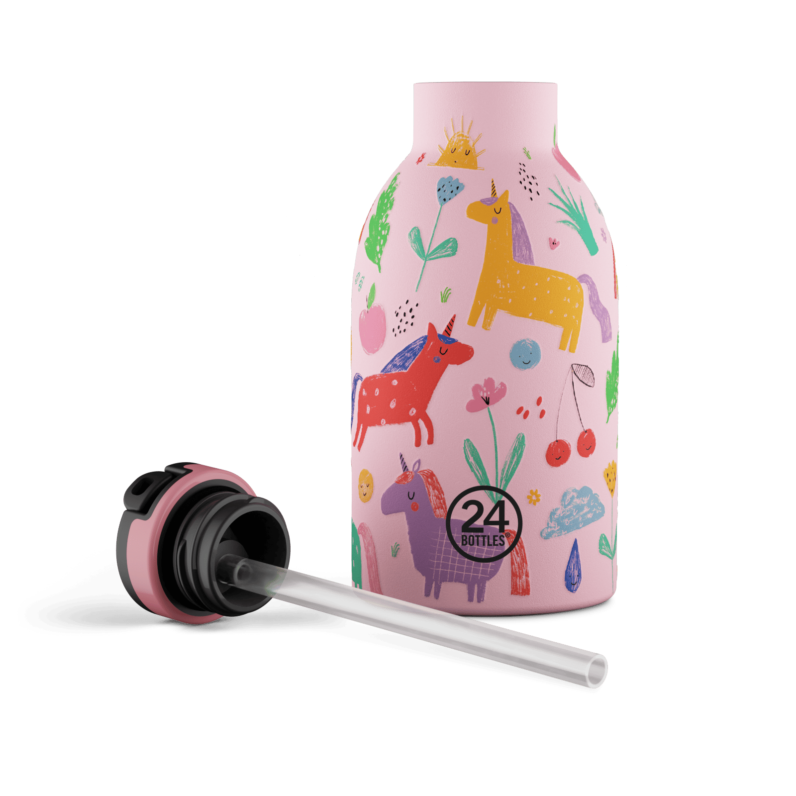 24Bottles Kids Bottle Pipetli Paslanmaz Çelik Termos 330 ml, Magic Friends Kategorisiz 24Bottles
