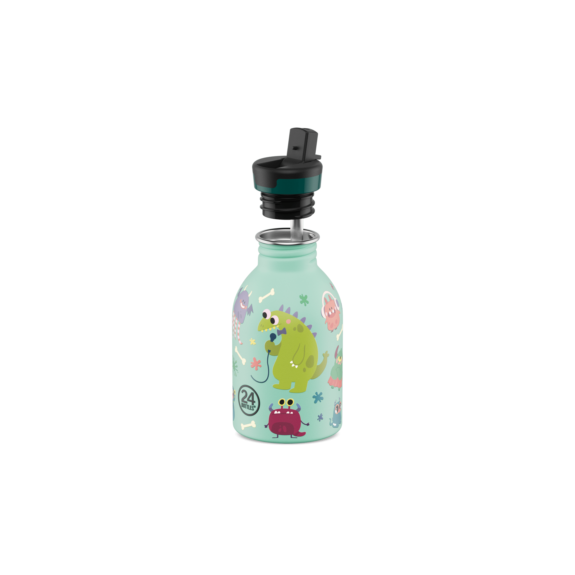 24Kids Bottle Pipetli Paslanmaz Çelik Çocuk Su Matarası 250 ml, Spooky Friends Kategorisiz 24Bottles