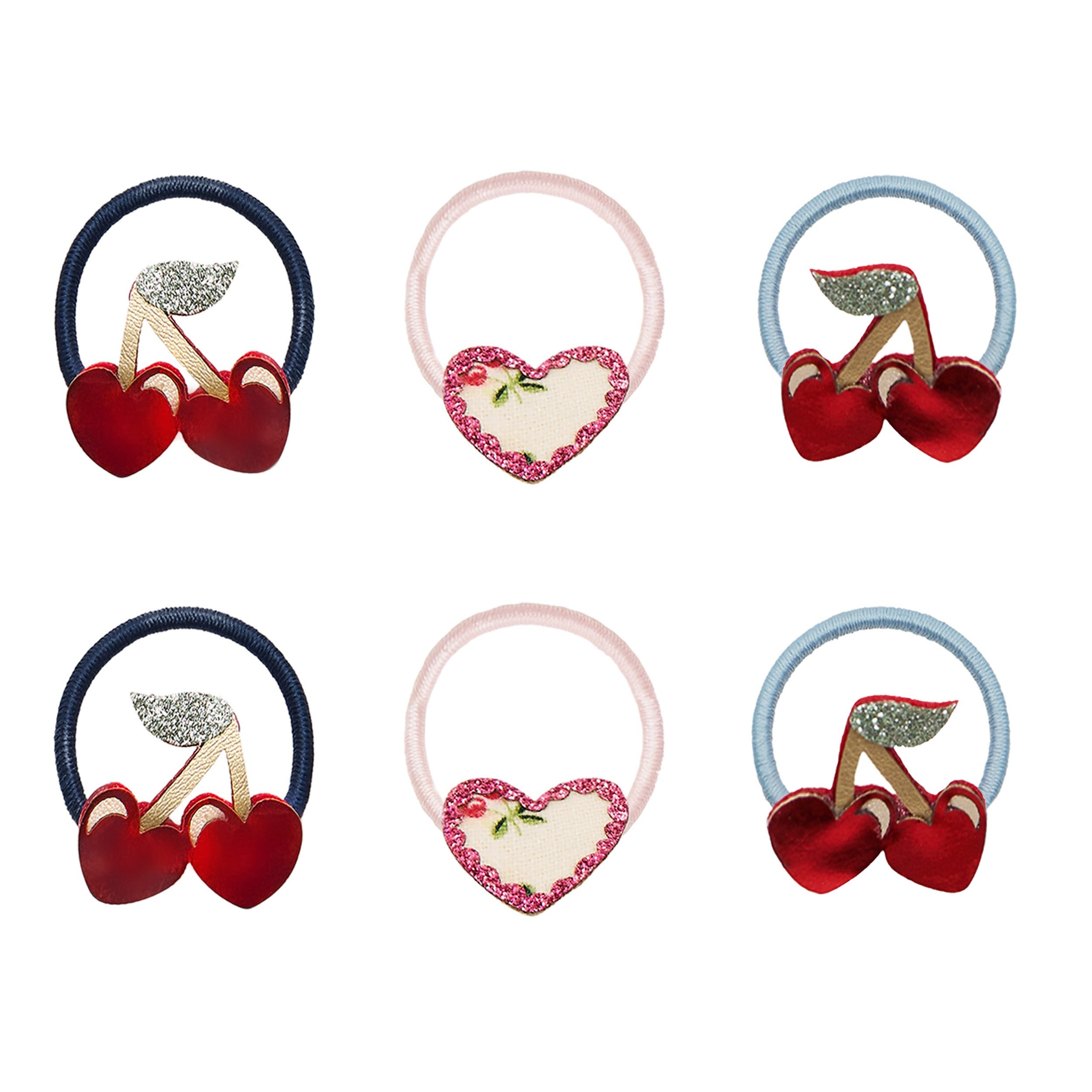 Mimi & Lula Red Cherries Mini 6lı Lastik Toka Kategorisiz Mimi & Lula