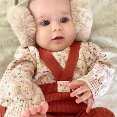 Askılı Organik Triko Bebek Taytı - Kiremit Tekstil Mama Yoyo Baby & Kids