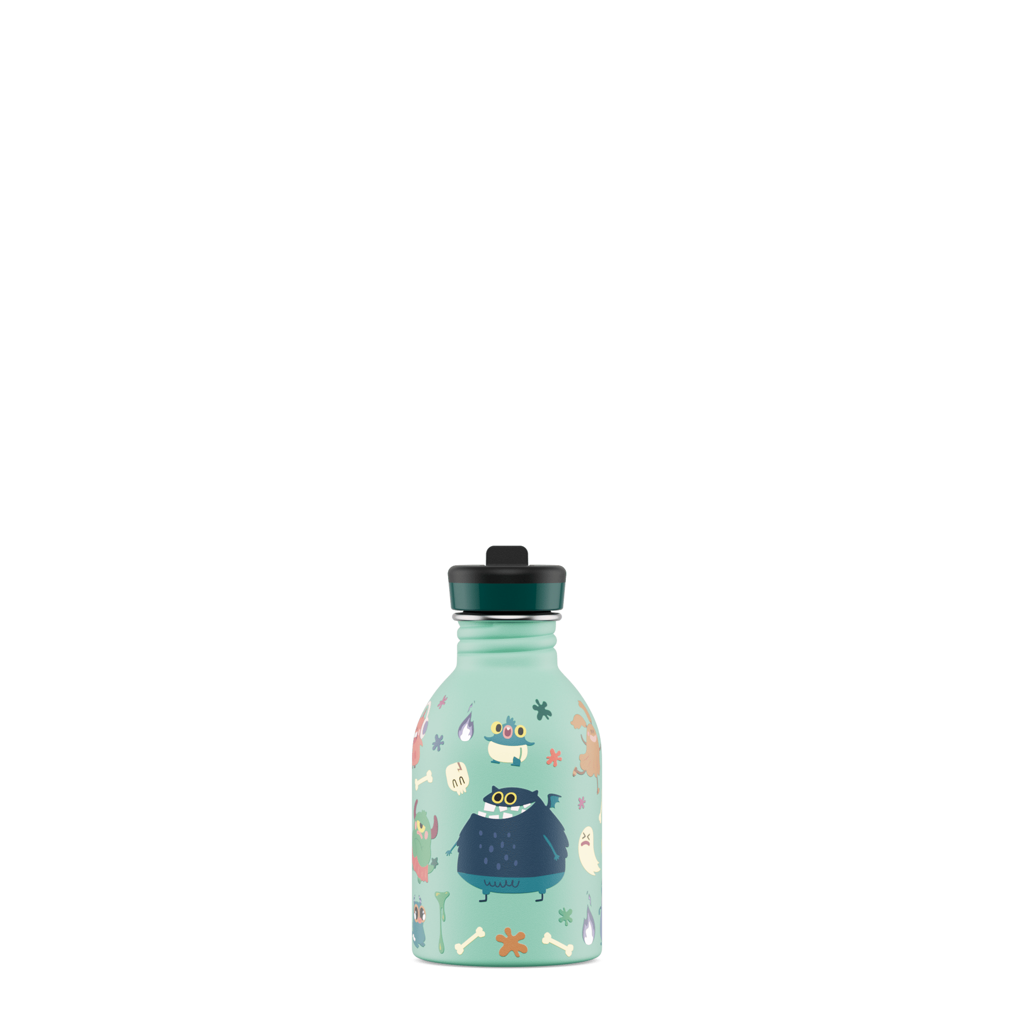 24Kids Bottle Pipetli Paslanmaz Çelik Çocuk Su Matarası 250 ml, Spooky Friends Kategorisiz 24Bottles
