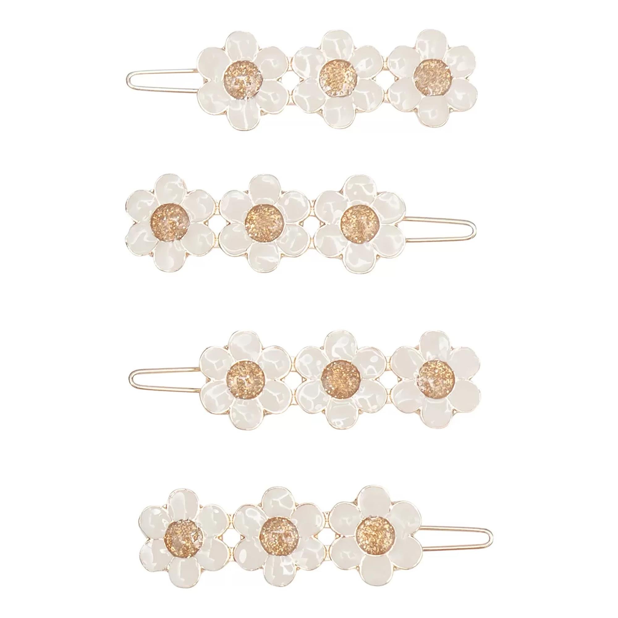 Mimi & Lula Daisy Enamel Snap 4'lü Toka Saç Aksesuarları MIMI & LULA