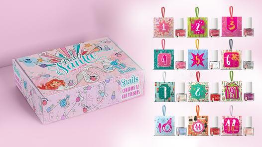 Christmas Countdown Calendar 2023 - 12 adet 7 ml Su Bazlı Oje Kategorisiz Snails