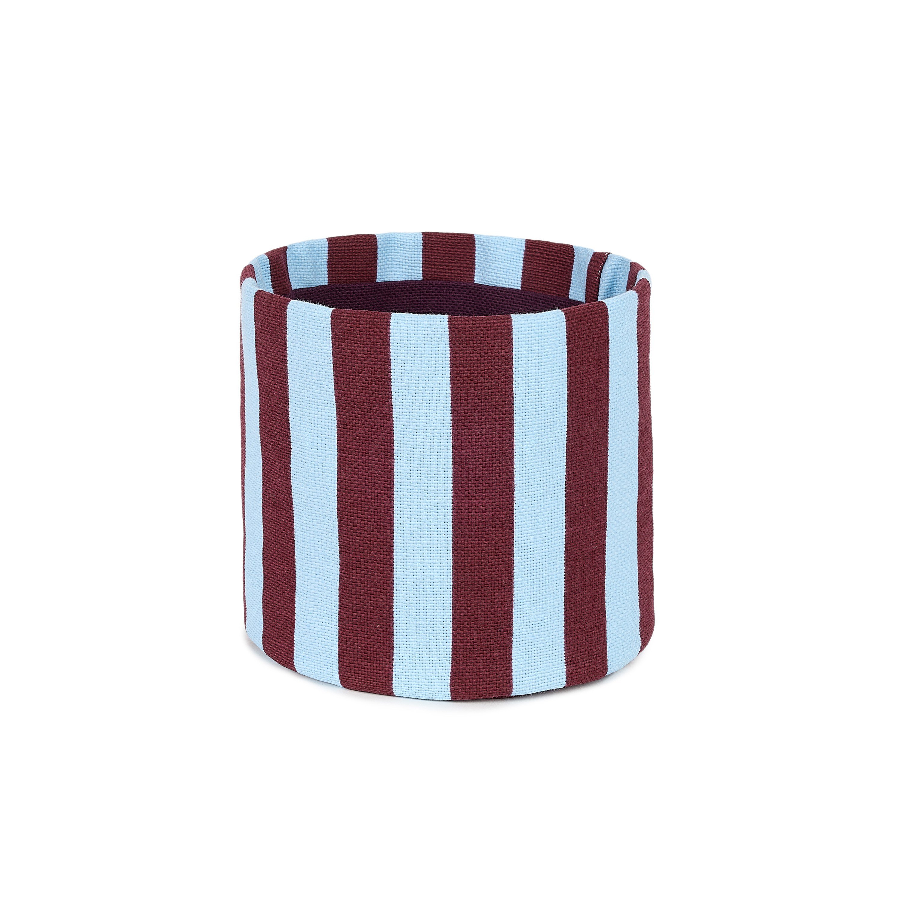 Nobodinoz Stripes Çocuk Odası Sepeti Küçük, Maroon Tiles Koton Sepetler Nobodinoz