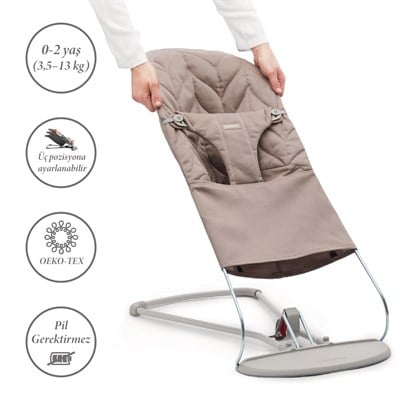 BabyBjörn Bliss Ana Kucağı Petal Cotton Oyuncaklı / Sand Grey