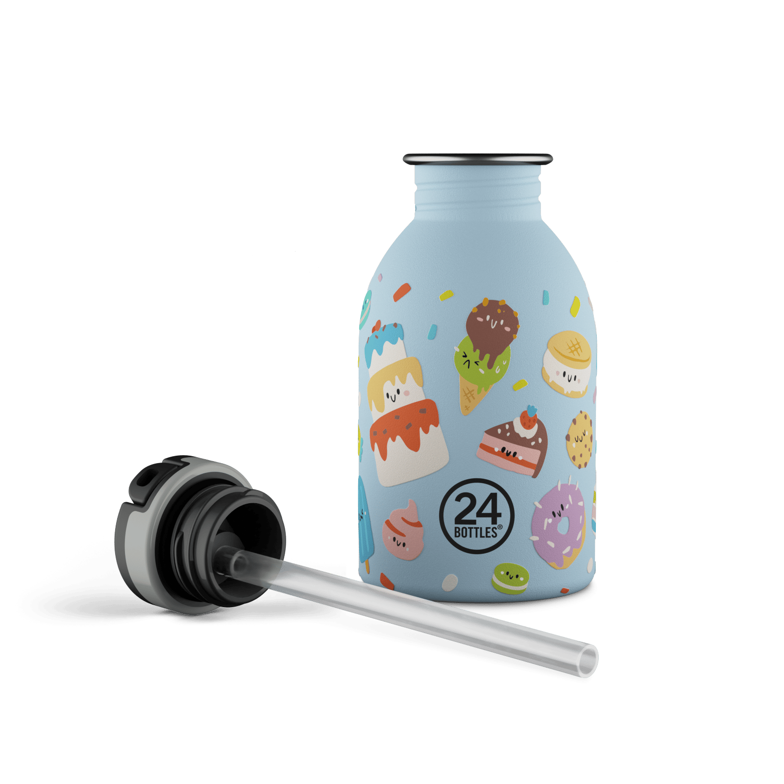 24Bottles Kids Bottle Pipetli Paslanmaz Çelik Çocuk Su Matarası 250 ml, Sweet Friends Kategorisiz 24Bottles
