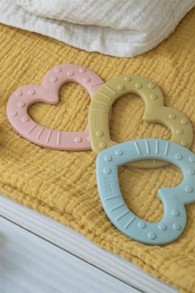 Bibs Bibs Baby Bites Heart Diş Kaşıyıcı, Sage Oyuncak