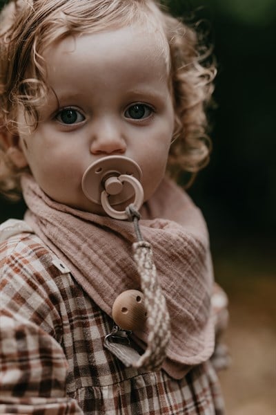 Bibs Bibs Paci Braid - Emzik Askısı / Dark Oak-Vanilla Emzik
