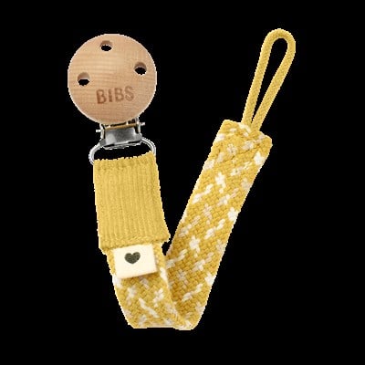 Bibs Bibs Paci Braid - Emzik Askısı / Mustard-Ivory Emzik