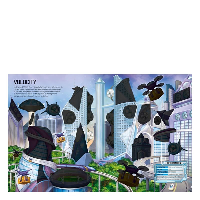 Build Your Own Futuristic Cities Sticker Book