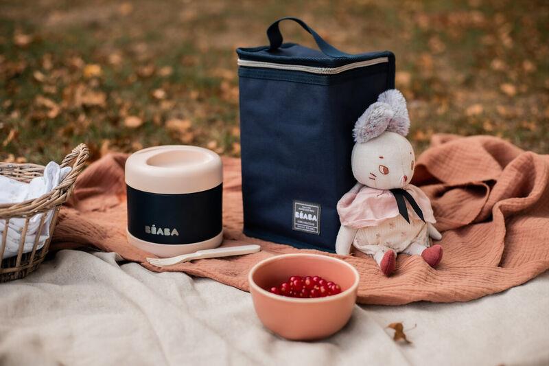 500 ml Paslanmaz Çelik Yiyecek Termosu (light pink/dark blue) Beslenme Beaba