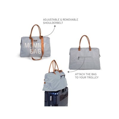 ChildHome Mommy Bag, Anne Bebek Bakım Çantası, Gri Mommy Bag
