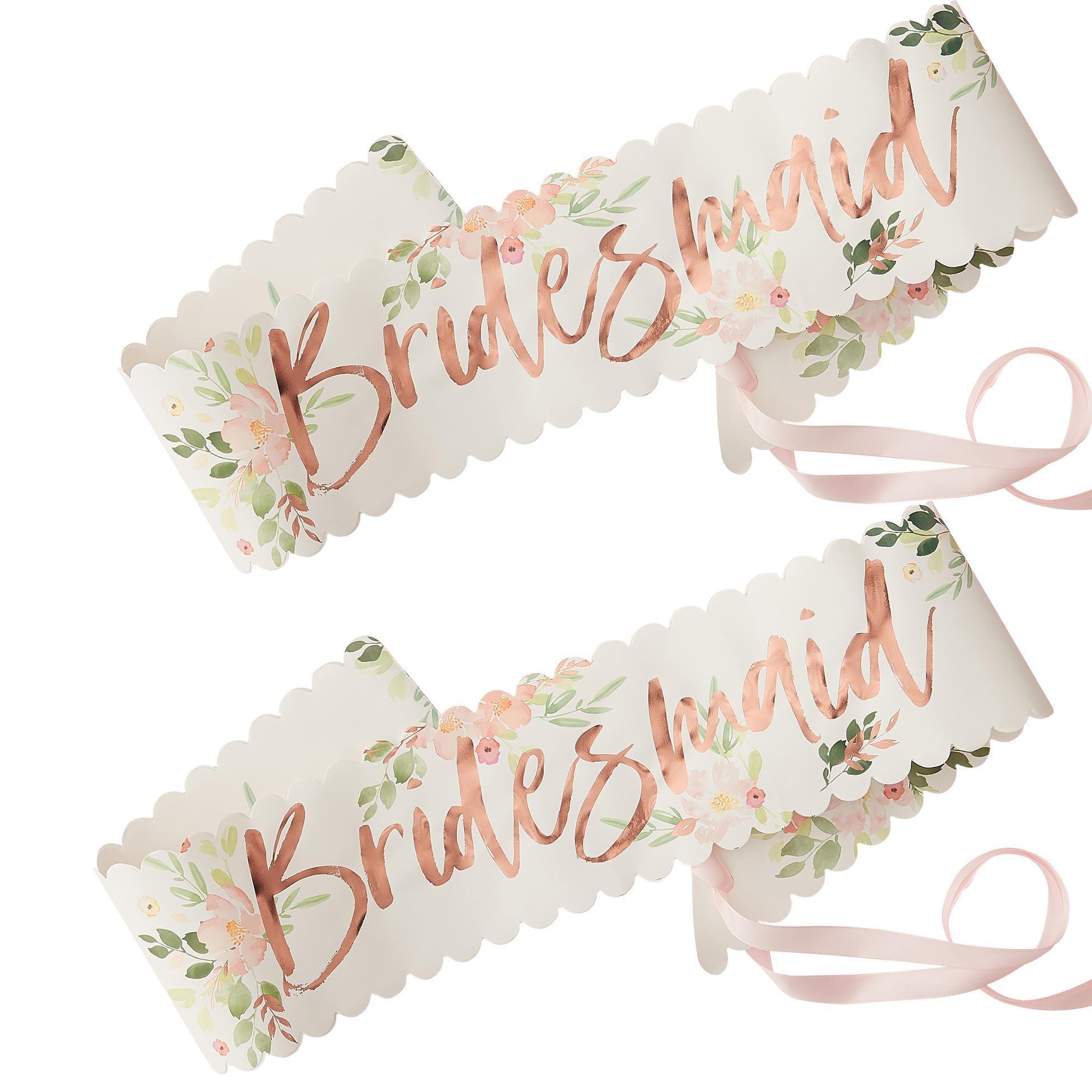 Çiçekli Bridesmaid Kuşakları - 2 Adet