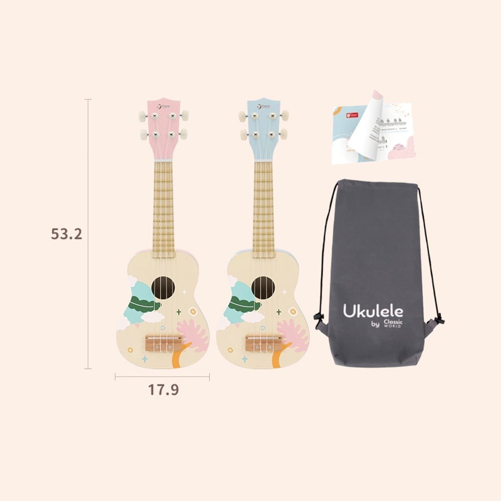 Classic World Ahşap Iris Ukelele - Pembe