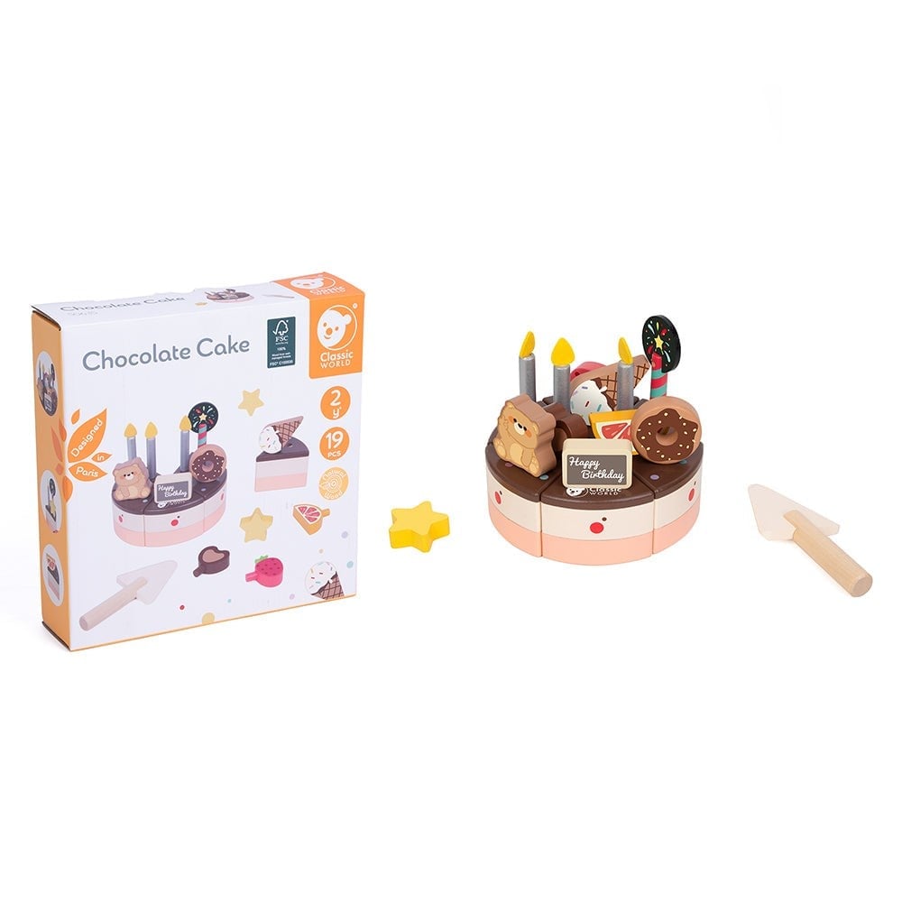 Classic World Ahşap Pasta Seti