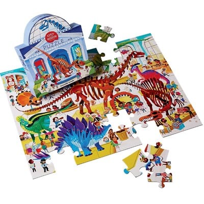 Crocodile Creek Crocodile Creek Müzede Bir Gün Puzzle 48 Parça, Dinozor Yap - Boz