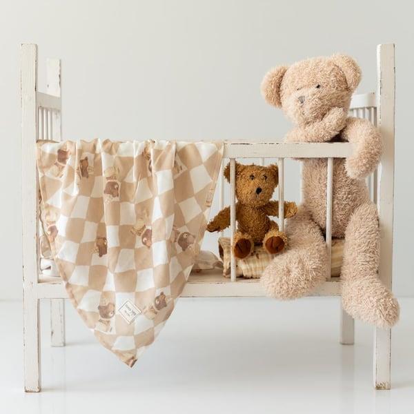 Çok Amaçlı Organik Müslin Örtü - Ayı Desenli Kategorisiz Mama Yoyo