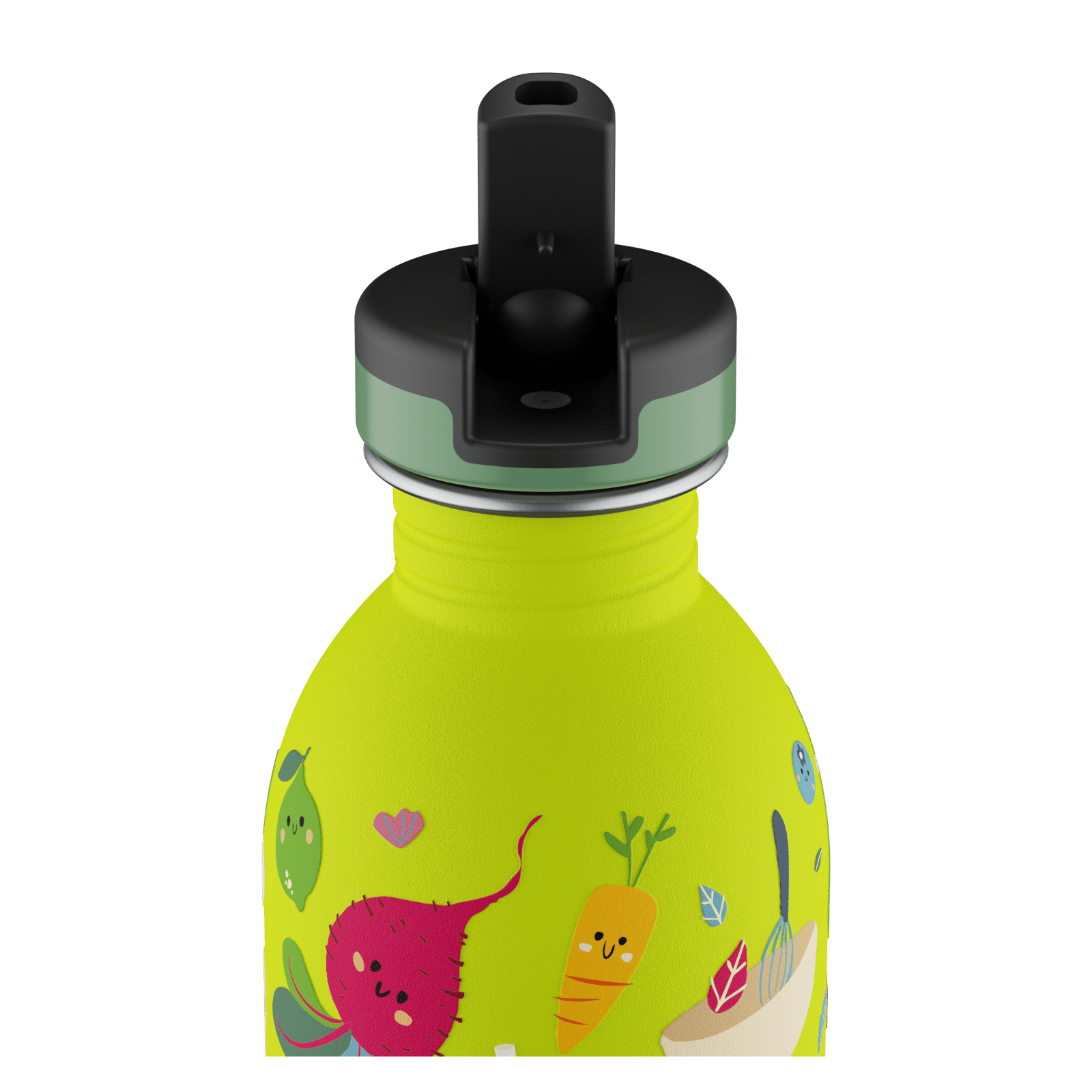 24Bottles Kids Bottle Pipetli Paslanmaz Çelik Çocuk Su Matarası 250 ml, Veggie Friends Kategorisiz 24Bottles
