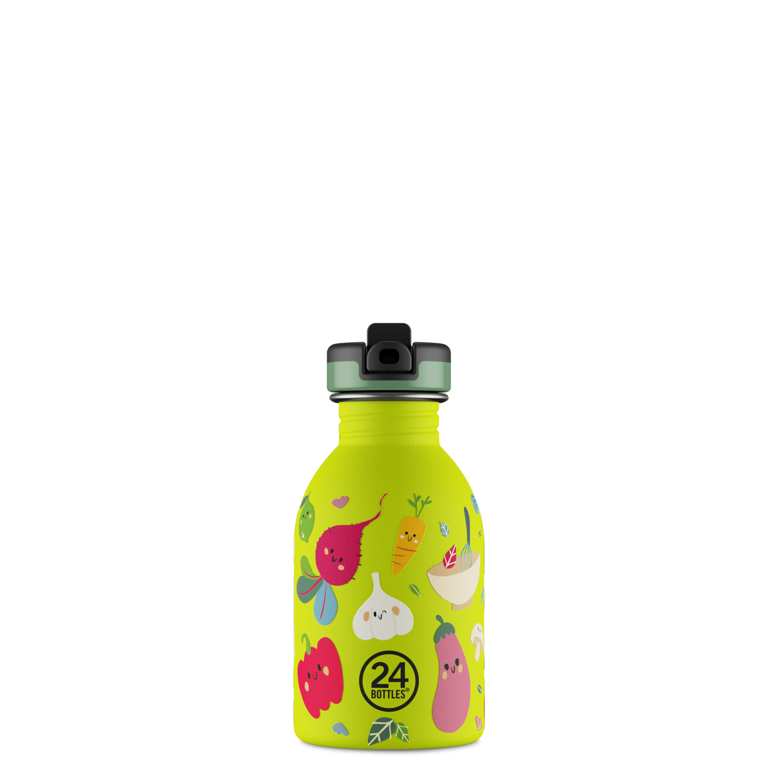 24Bottles Kids Bottle Pipetli Paslanmaz Çelik Çocuk Su Matarası 250 ml, Veggie Friends Kategorisiz 24Bottles