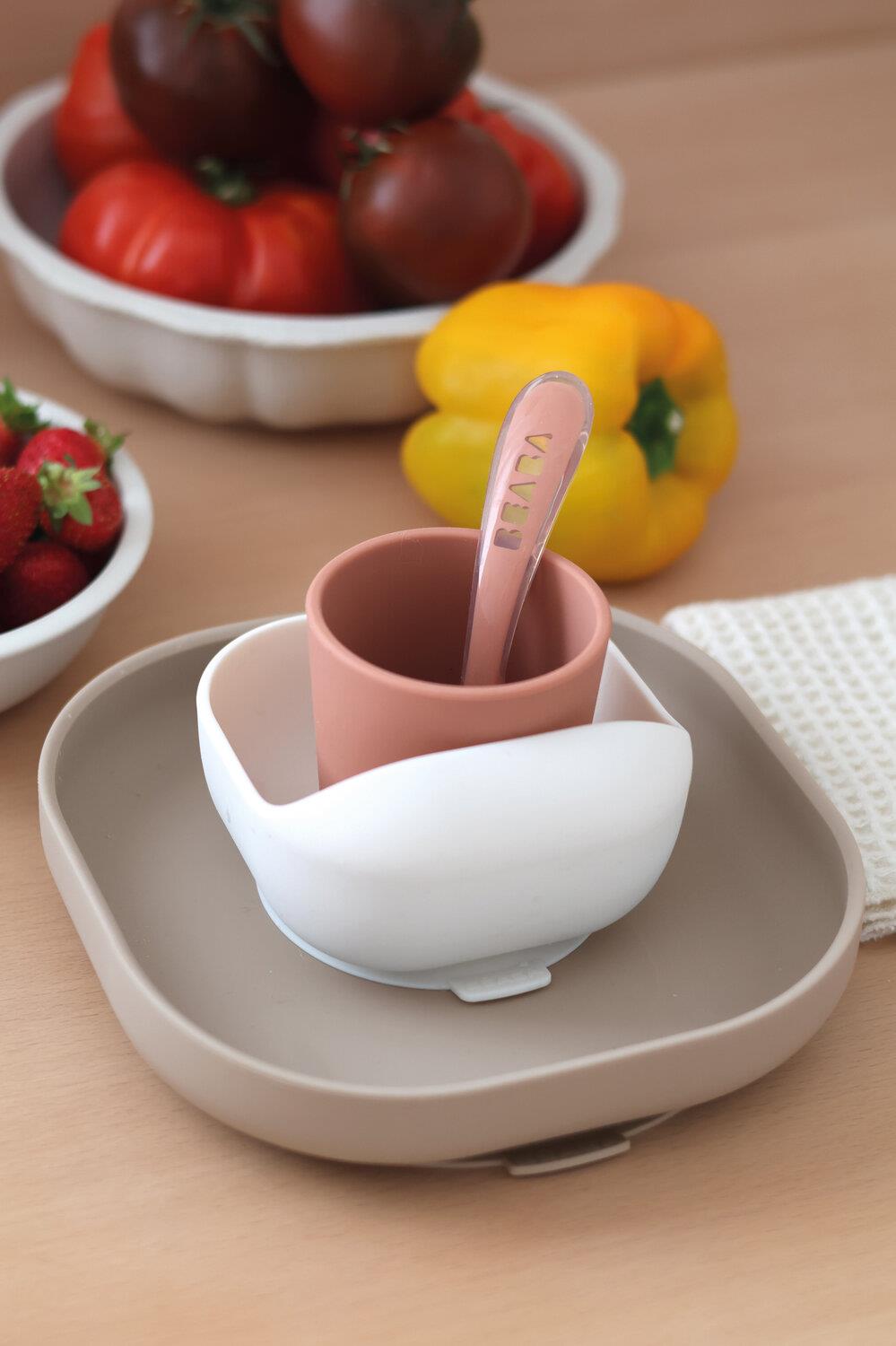 Beaba 4lü silikon beslenme seti, Terracotta/Gazelle Kategorisiz Beaba