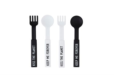 Design Letters Design Letters Çatal Kaşık Seyahat Seti, İkili Beslenme