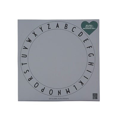 Design Letters Design Letters Eat & Learn Tritan Tabak, Gri Beslenme