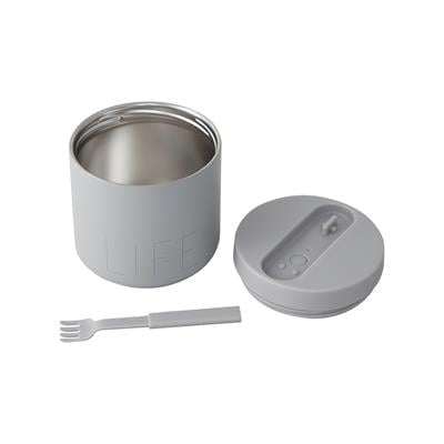 Design Letters Life Yiyecek Termosu, Gri (Büyük) Beslenme Design Letters