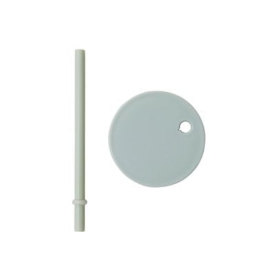 Design Letters Tritan Bardak için Kapak ve Pipet Seti, Mint Beslenme