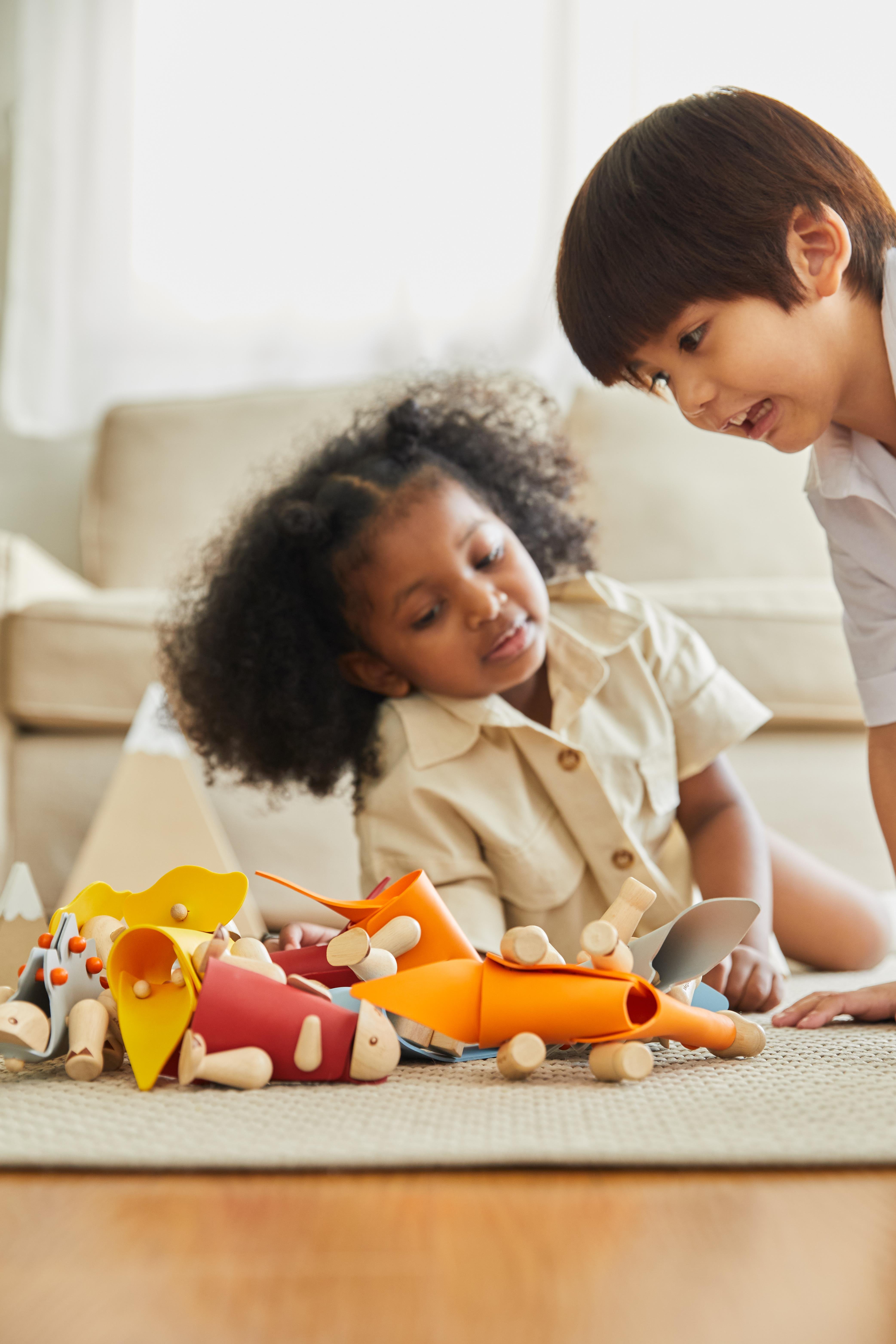 Diy Triceratops Ahşap Oyuncaklar plantoys