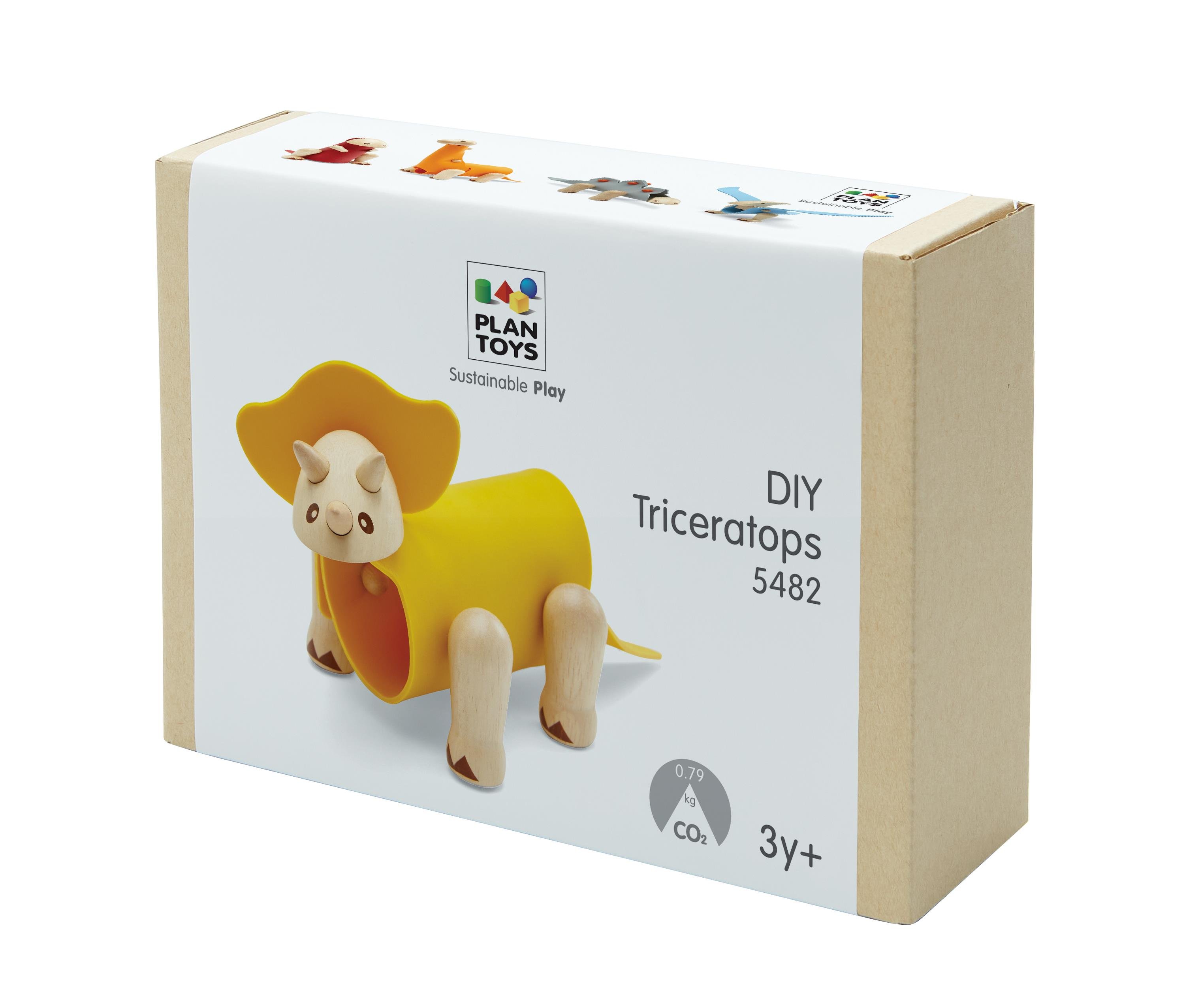 Diy Triceratops Ahşap Oyuncaklar plantoys