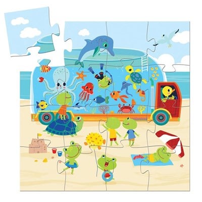Djeco Djeco Dekoratif Puzzle 16 Parça-The Aquarium Oyuncak
