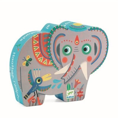 Djeco Djeco Dekoratif Puzzle 24 Parça, Fil Oyuncak