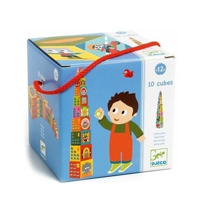 Djeco Djeco Küpler / 10 Vehicles Blocks Oyuncak