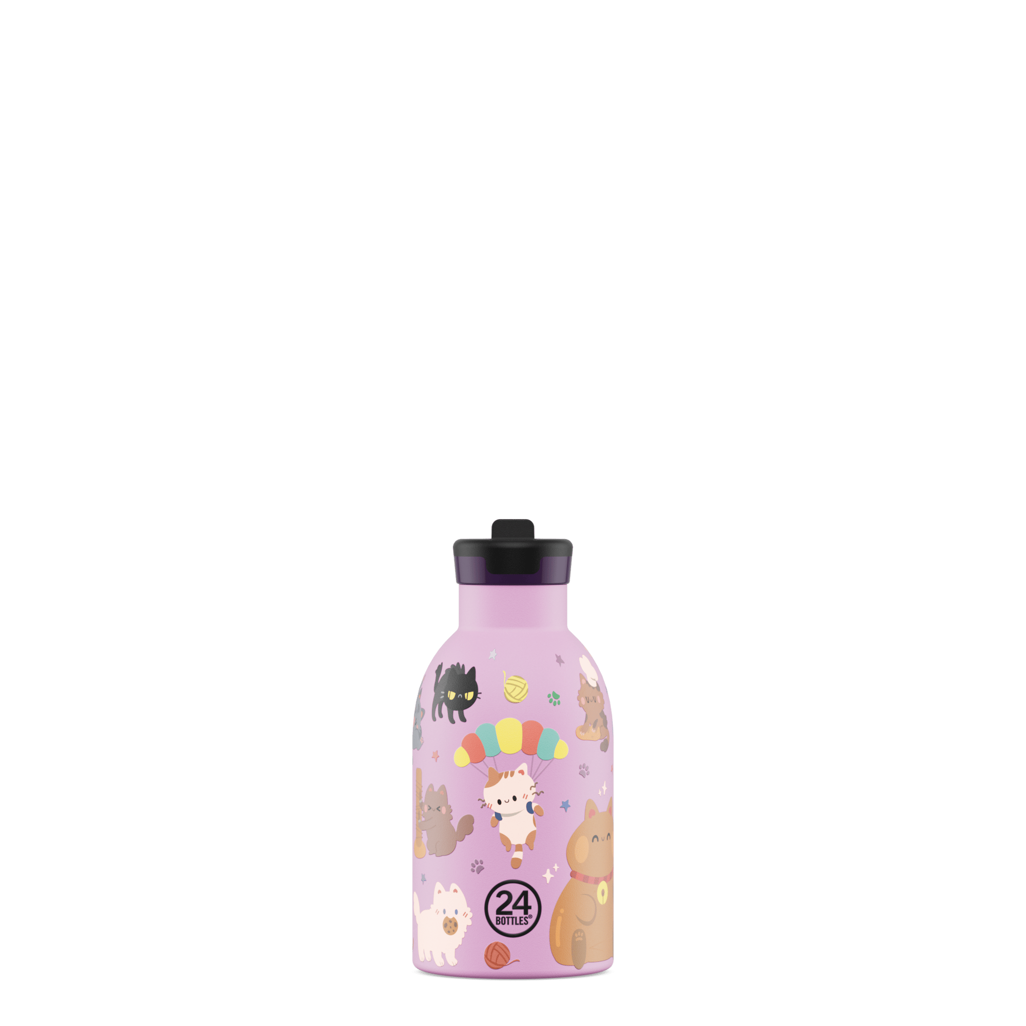 24Bottles Kids Bottle Pipetli Paslanmaz Çelik Termos 330 ml, Meow Friends Kategorisiz 24Bottles