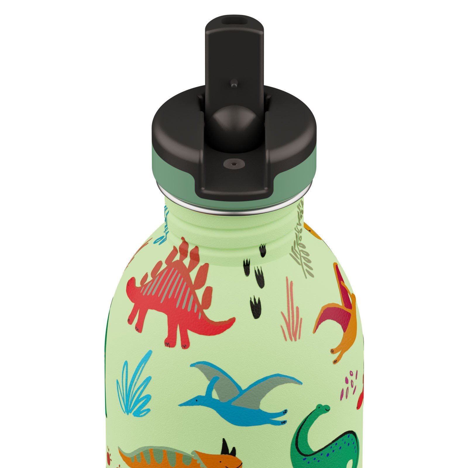 24Bottles Kids Bottle Pipetli Paslanmaz Çelik Çocuk Su Matarası 500 ml, Jurassic Friends Kategorisiz 24Bottles