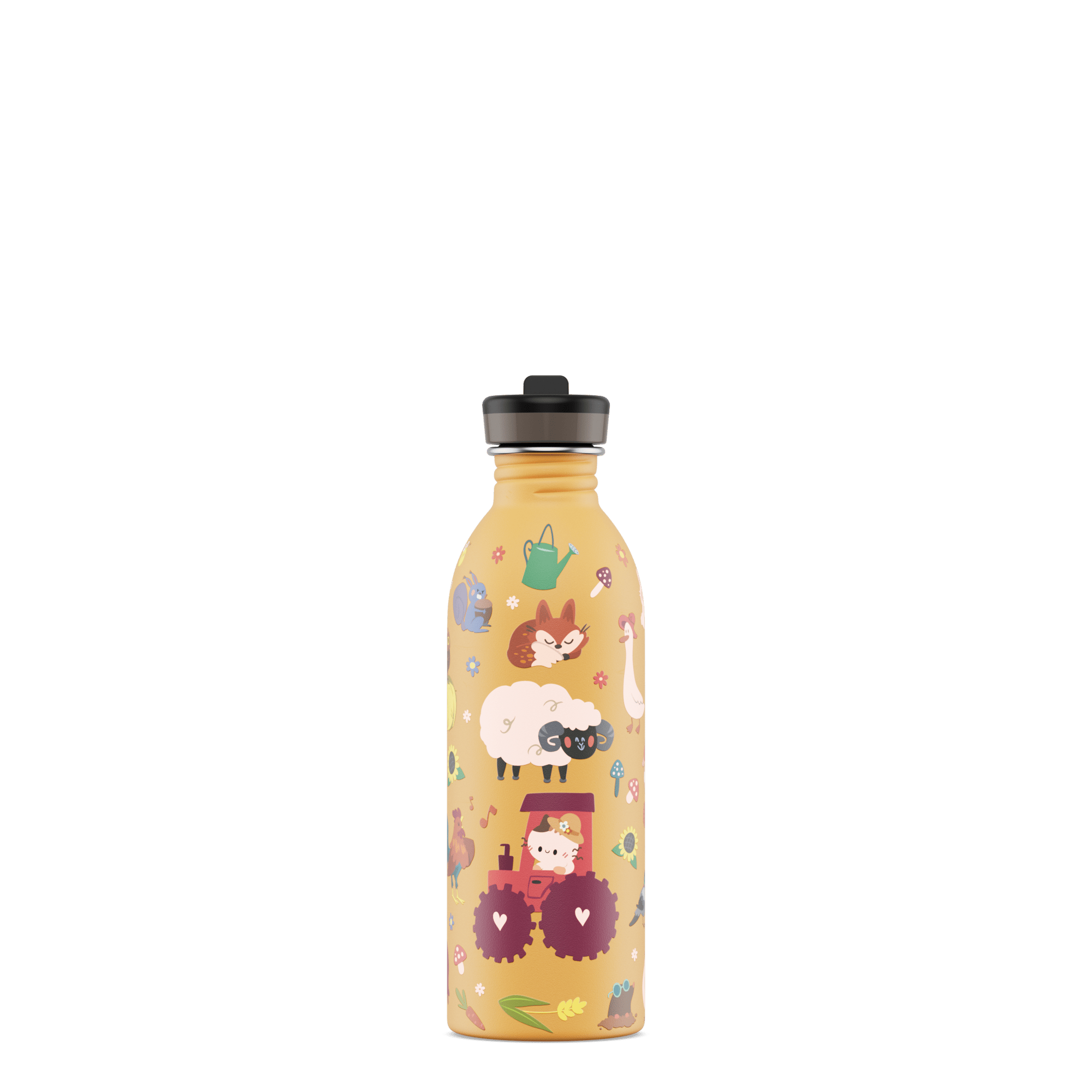 24Bottles Kids Bottle Pipetli Paslanmaz Çelik Çocuk Su Matarası 500 ml, Farm Friends Kategorisiz 24Bottles