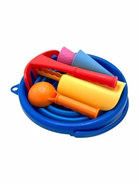 Compactoys - 7İn1 Plaj Kovası Seti - Mavi Plaj Oyuncakları compacToys