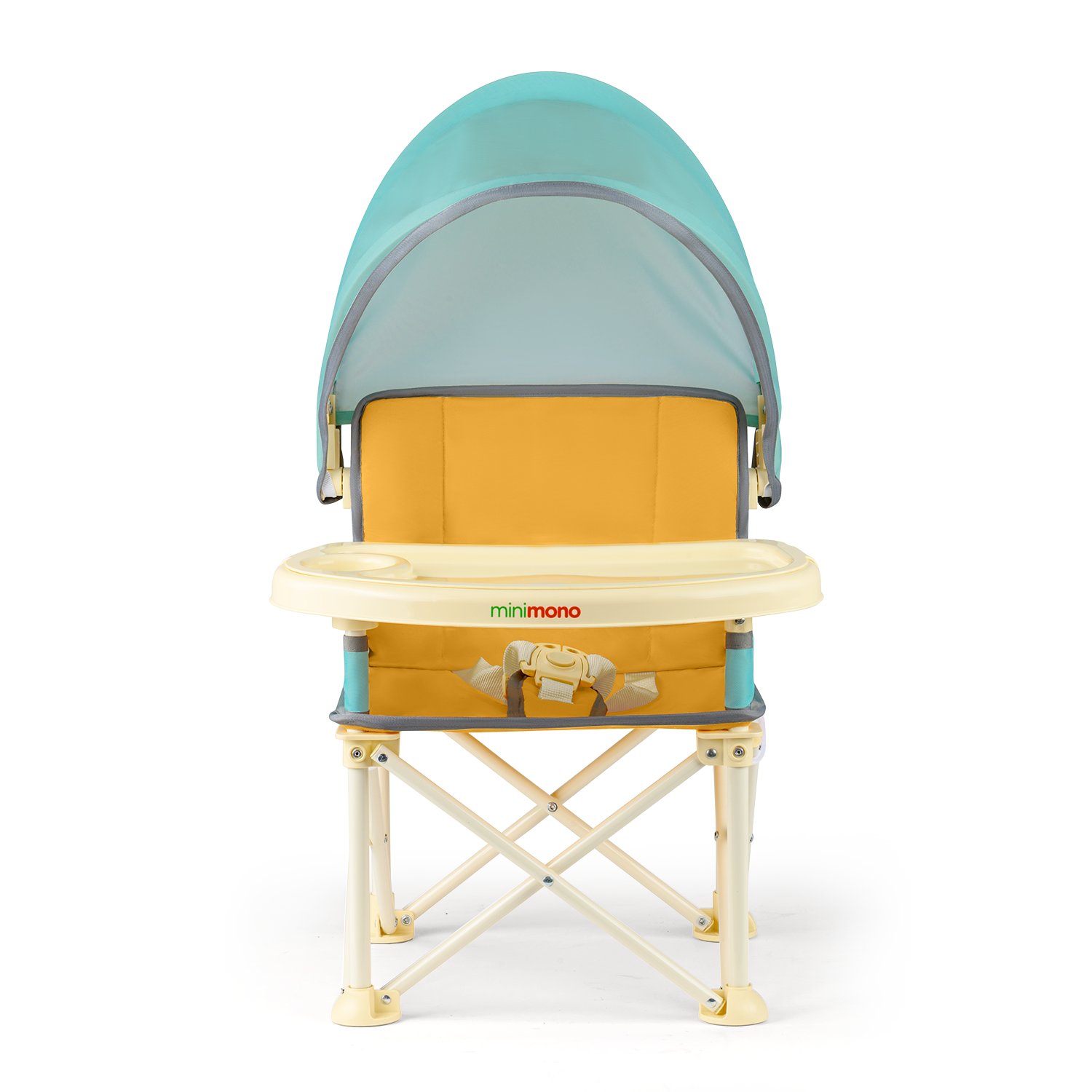 Minimono PlusUp Tenteli Portatif  Mama Sandalyesi, Sarı & Yeşil Kategorisiz Minimono