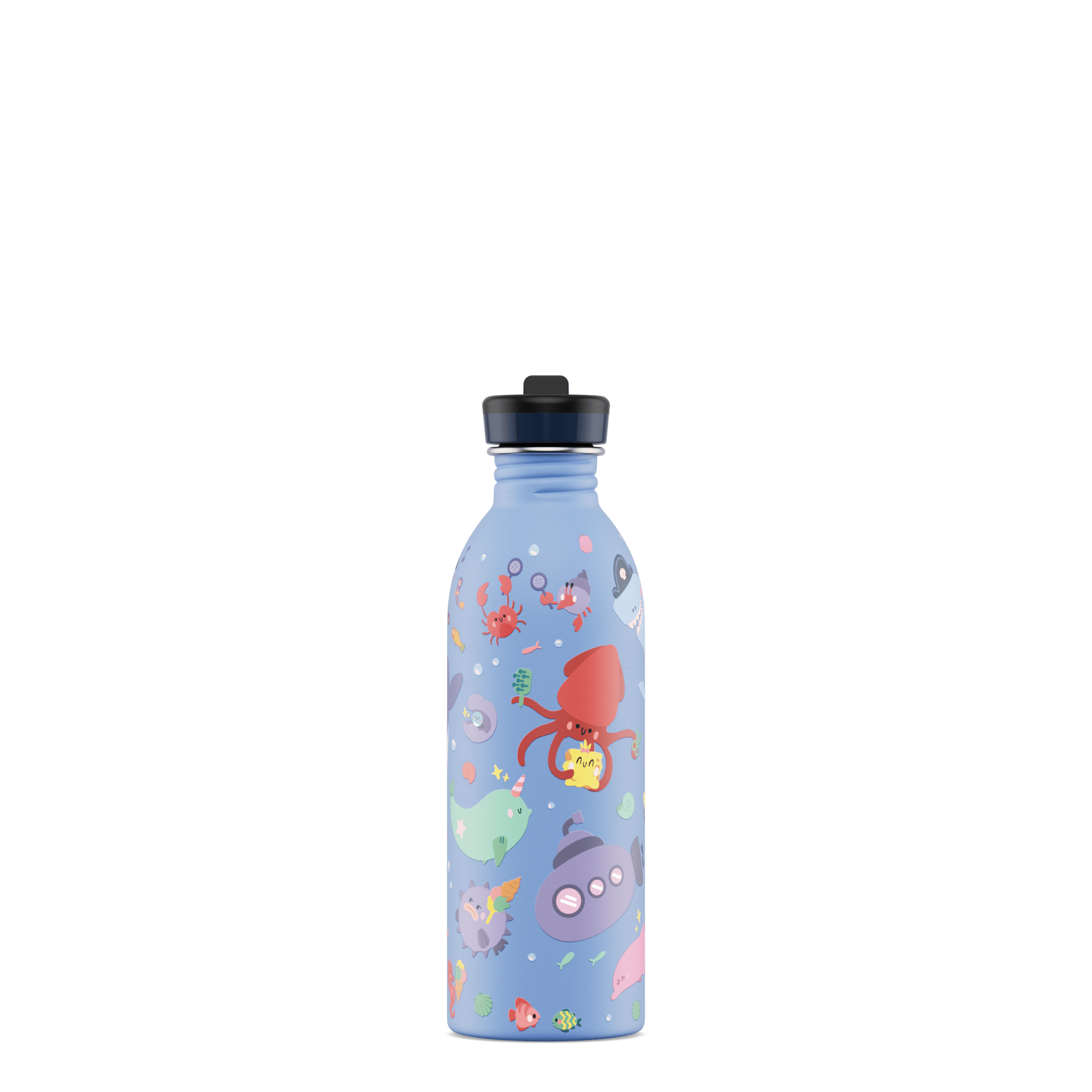 24Bottles Kids Bottle Pipetli Paslanmaz Çelik Çocuk Su Matarası 500 ml, Ocean Friends Kategorisiz 24Bottles