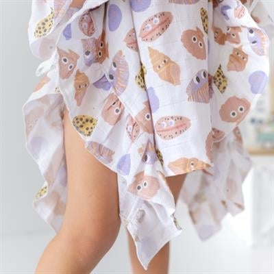 Fırfırlı Müslin Panço,Shell Havlu & Bornozlar Mama Yoyo Baby & Kids