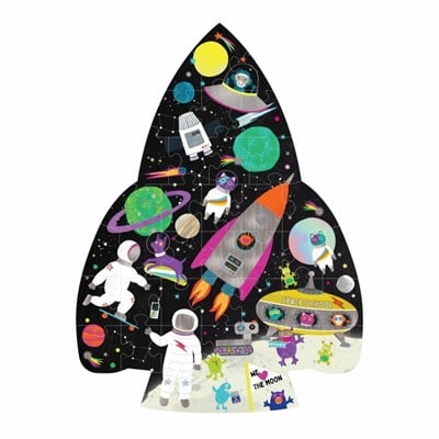 FLOSS & ROCK 40 Parça “Roket” Şekilli Yap-Boz / Space *YENİ**
