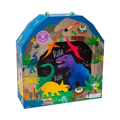 FLOSS & ROCK Ahşap Figürlü Oyun Kutuları / Dino *YENİ*