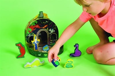 FLOSS & ROCK Ahşap Figürlü Oyun Kutuları / Dino *YENİ*