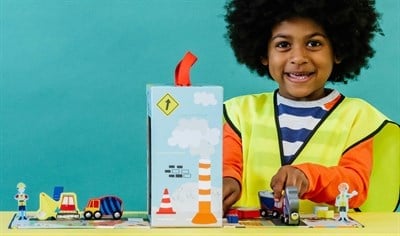 FLOSS & ROCK Ahşap Figürlü Oyun Kutuları / Construction *YENİ*